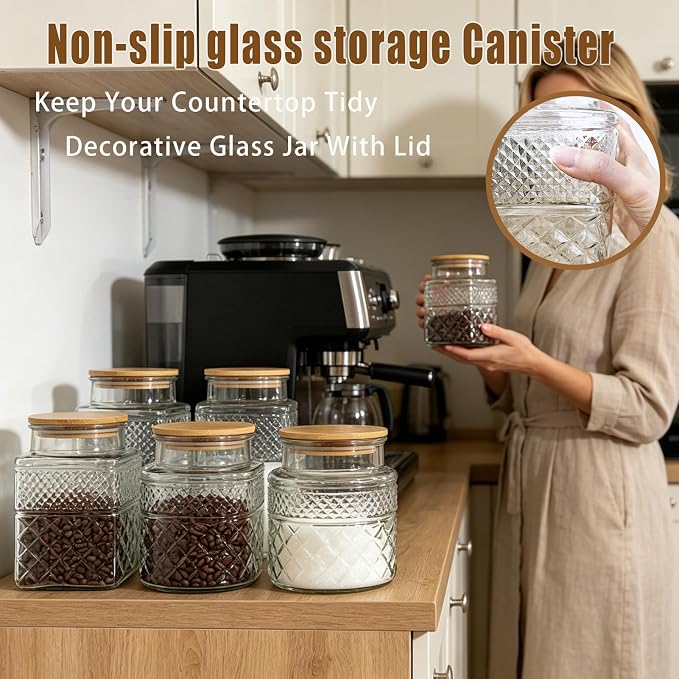 Viovian 60 OZ Vintage Glass Jar - Image 4