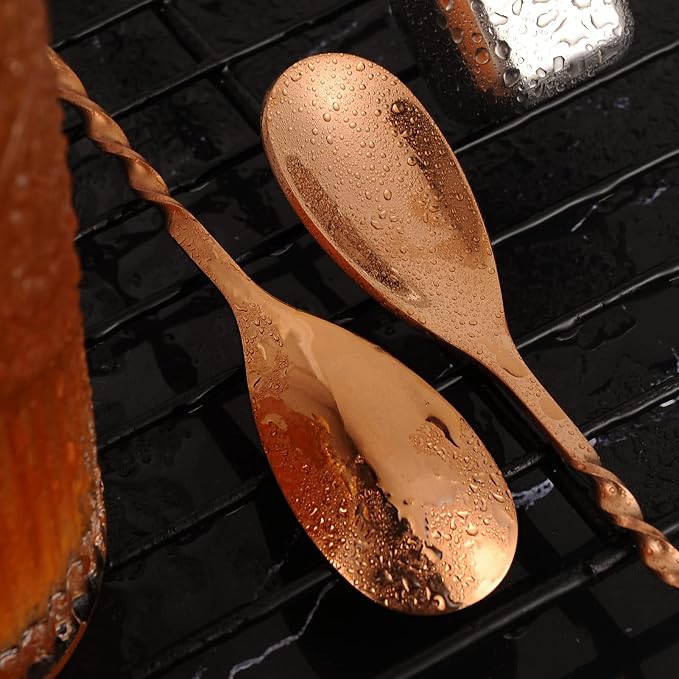 AnSaw Rose Gold 12-Inch Stainless Steel Cocktail Spoon - Image 5