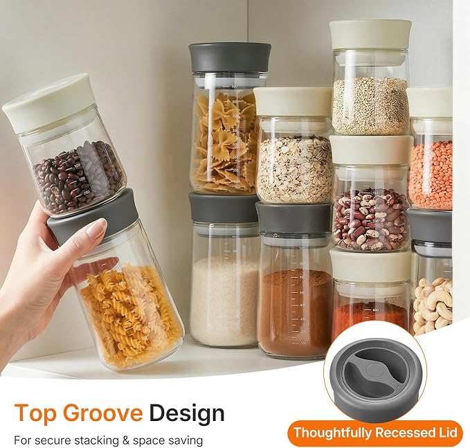 Upgraded Rotary Airtight Glass Mason Jar - Image 4