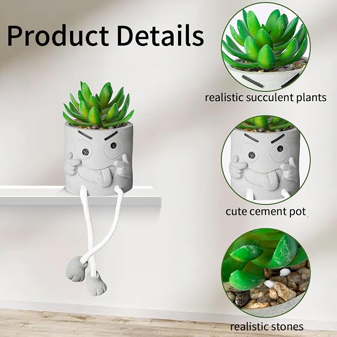 Creative Artificial Succulent Plants in pots - Image 3