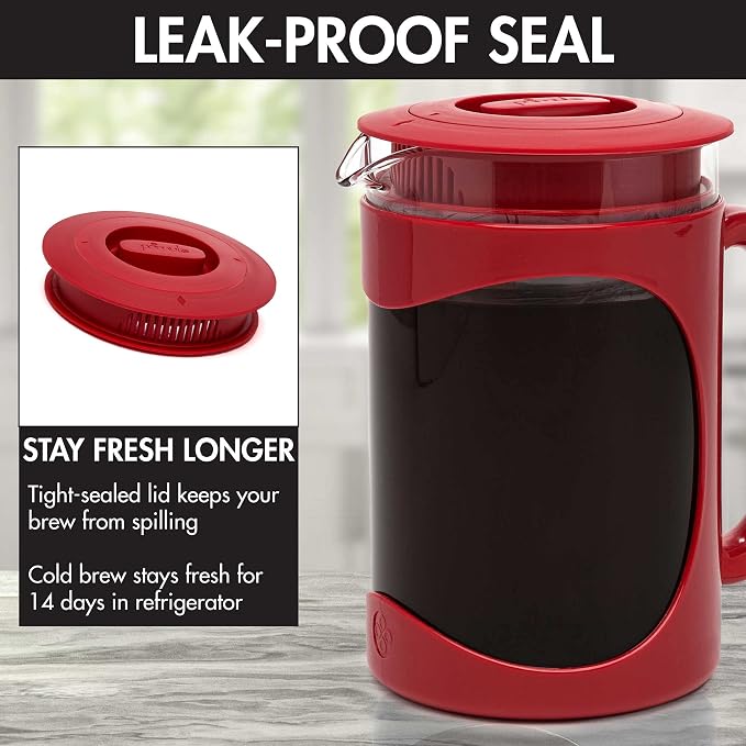 Primula Burke Deluxe Cold Brew Iced Coffee Maker, Comfort Grip Handle, Durable - Image 6