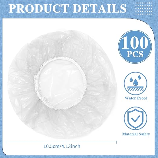 Baderke 100 Pcs Scrunchie Drink Covers Bulk Disposable Plastic Covers - Image 2