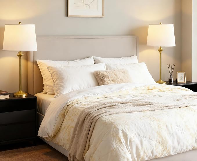 Maxax Brass Gold Table Lamps Set of 2 - Image 6
