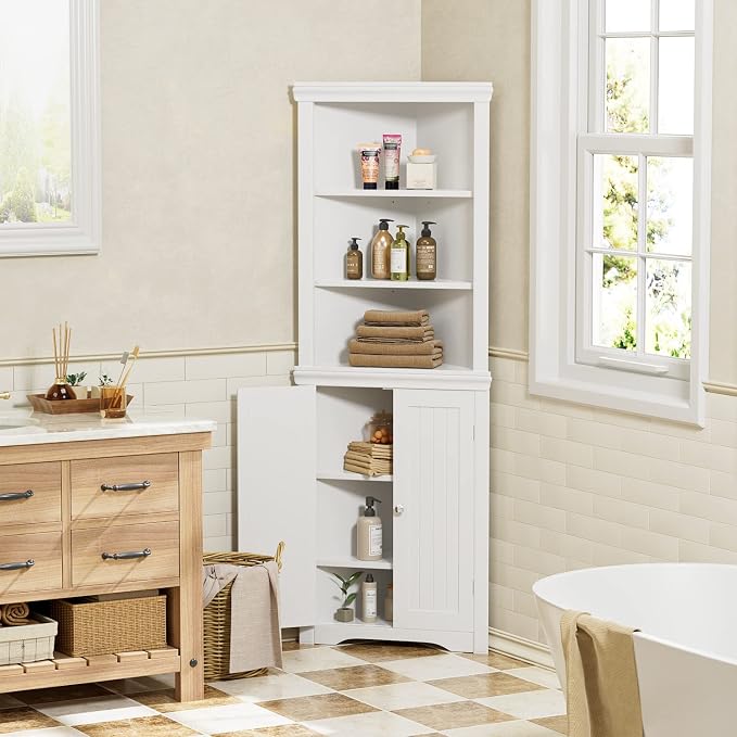 YESHOMY Corner Cabinet, Storage Cupboard - Image 3
