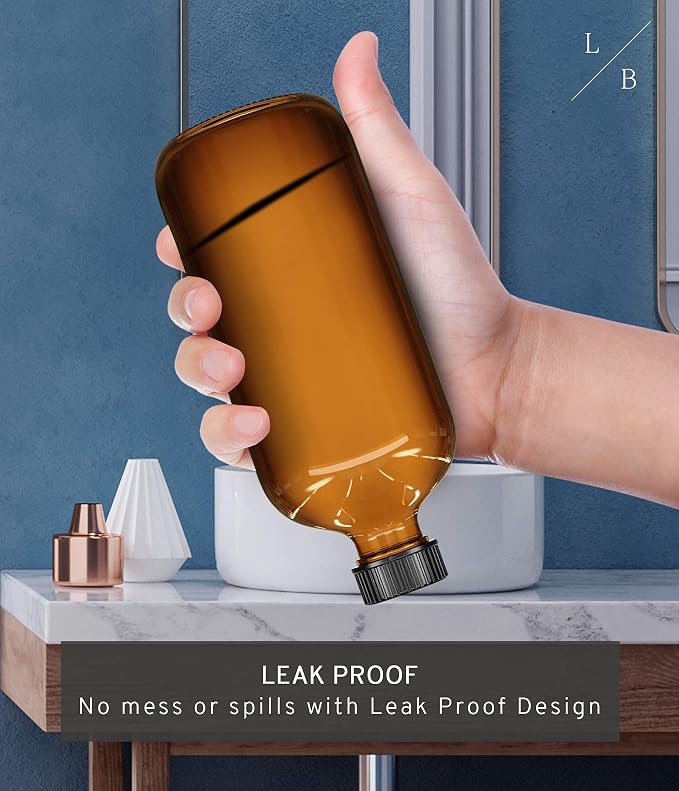 LiBa Amber Glass Spray Bottles 2 Pack, 16 oz Refillable Empty Spray Bottle - Image 7
