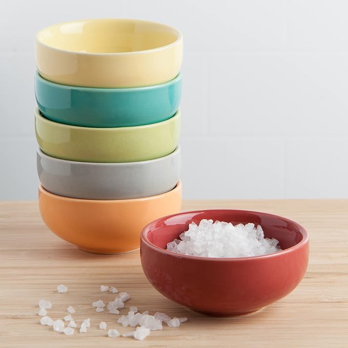 Now Designs Canyon Ceramic Pinch Bowl Set, Soy Sauce Dish, 2 oz - Image 3