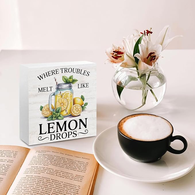 Lemon Themed Gifts Wood Box Sign - Image 4