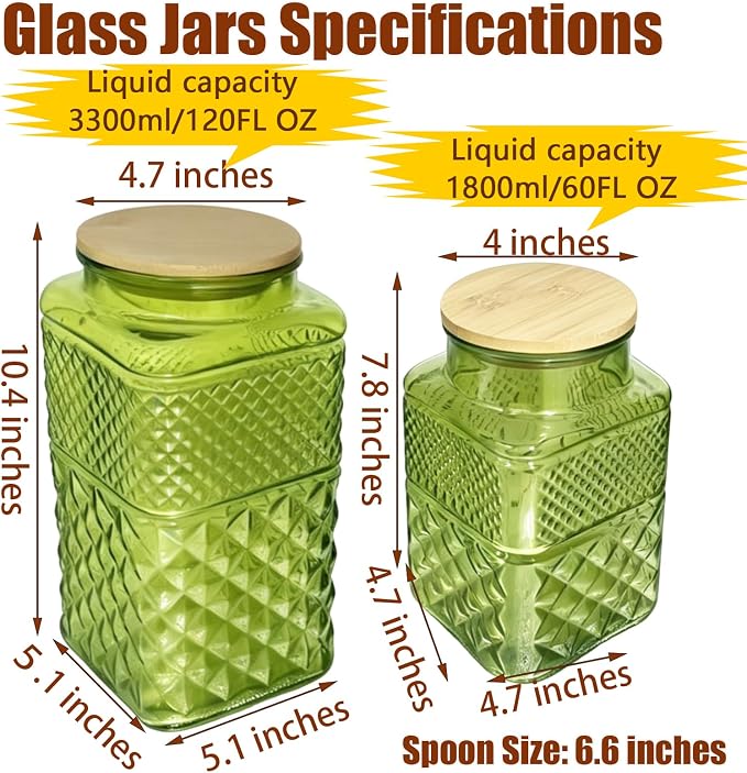 Viovian 120oz Large Glass Jar - Image 2