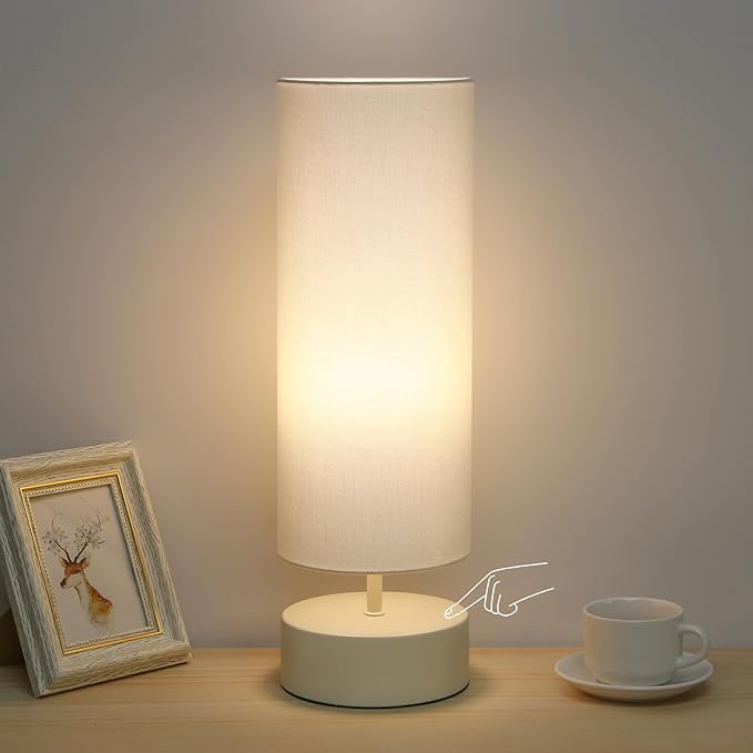 Touch Control Table Lamp, 3 Way Dimmable Bedside Table Lamp by Seasidevillage