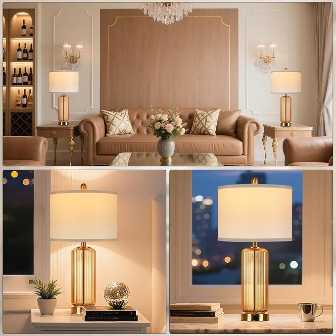 Table Lamps Set of 2 with Touch Control, 3-Way Dimmable Nightstand Lamp with - Image 6