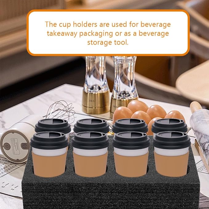 iplusmile 2pcs Coffee Cup Carrier Trays Lightweight Takeout Drink Holders - Image 5