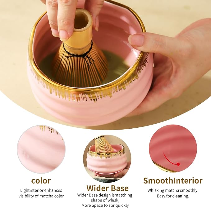 7-Piece Matcha Set: Matcha Bowl + Bamboo Whisk Kit, Ceremonial Matcha Whisk - Image 3