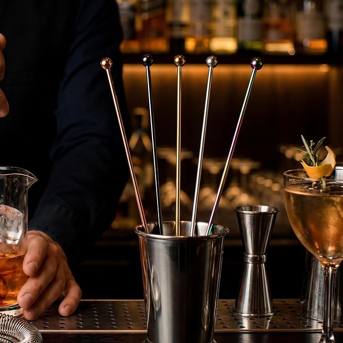 8 Pcs 7" Swizzle Sticks Cocktails Stirs Reusable Coffee Stirrers Drink Stirrers - Image 6