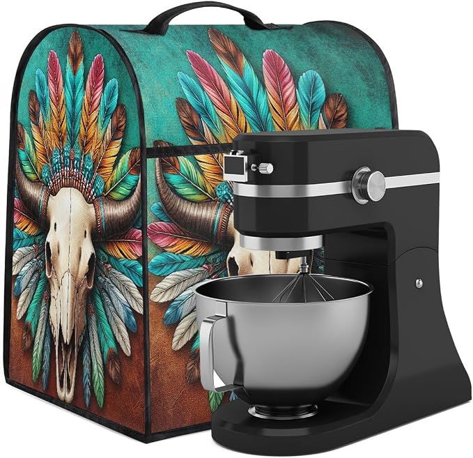Cow Skull Kitchen Aid Mixer Cover Compatible Stand Mixer Dust Cover | Ethnic - Image 2