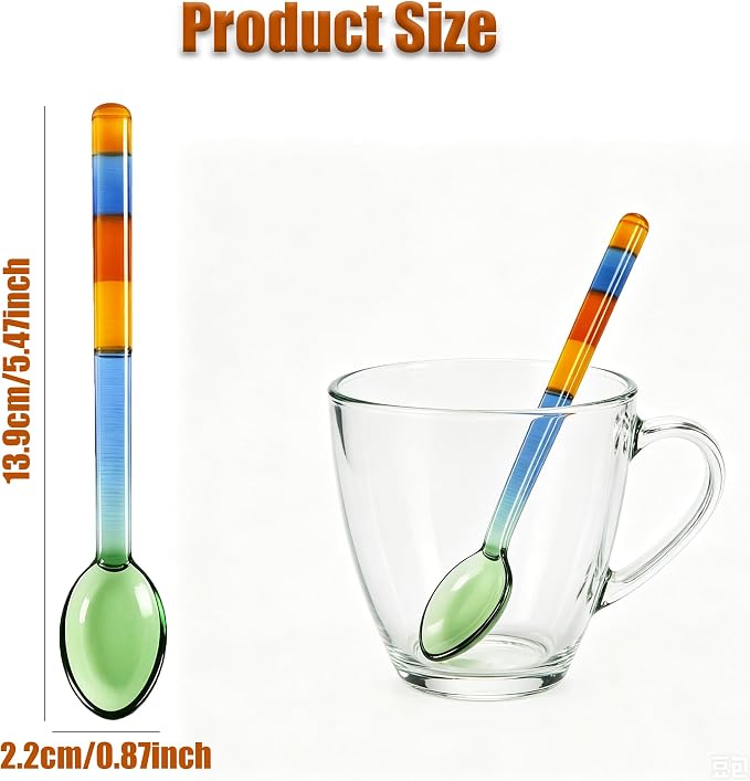 4 Pieces Coffee Spoon, Glass Coffee Stirring Spoons, Espresso Stirring Spoon - Image 3