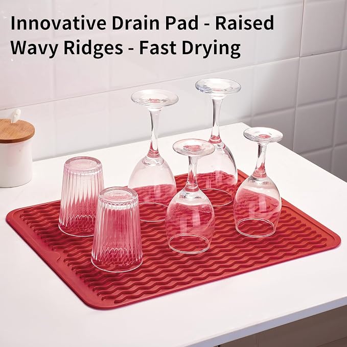 ZLR Silicone Dish Drying Mat for Kitchen Counter - Image 8