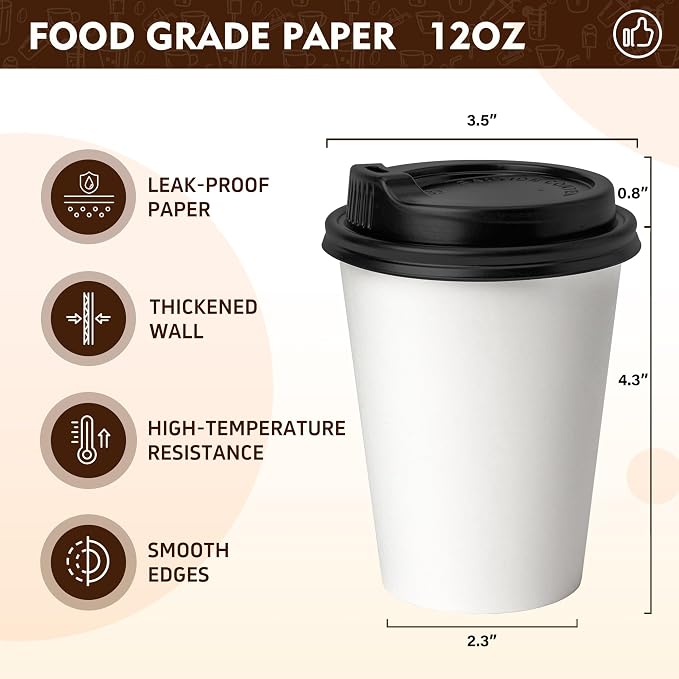 YEEHAW 100 Pack 12oz Coffee Cups - Image 2