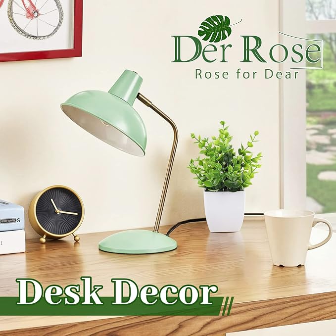 Der Rose 4 Pack Fake Plants Mini Artificial Greenery Potted Plants - Image 5