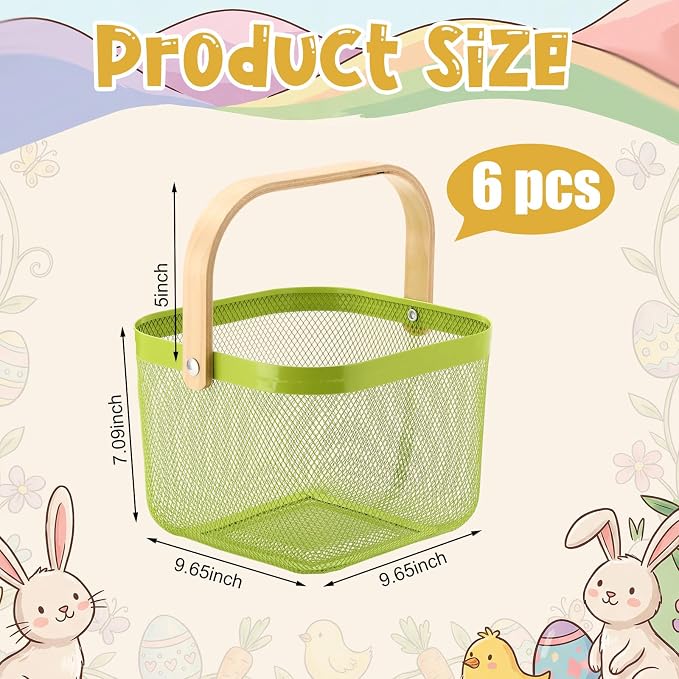 Roshtia Pastel Metal Wire Storage Basket - Image 2