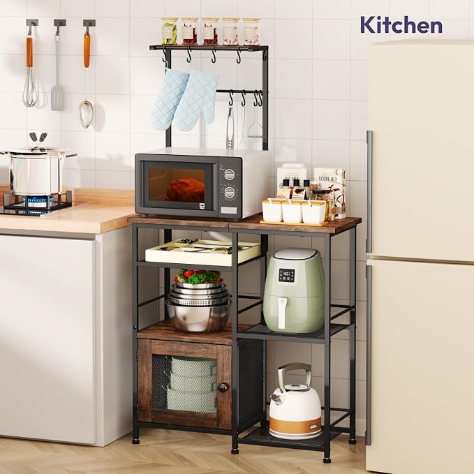 SWTYMIKI Bakers Rack with Storage - Image 3