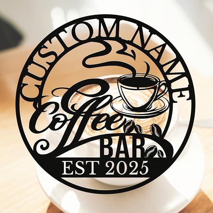 Personalized Coffee Bar Sign, Coffee Sign - Image 6
