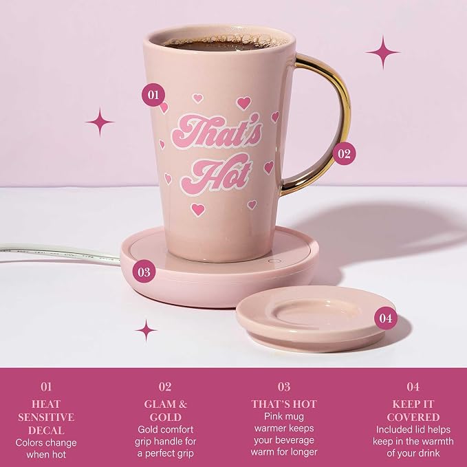 Paris Hilton Electric Mug Warmer Set, Electric Gravity Mug Warmer - Image 6