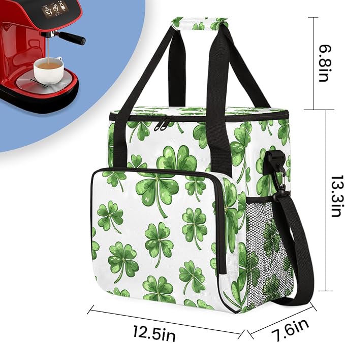 St Patrick's Day Coffee Maker Travel Bag, Portable Storage Tote Bag - Image 2