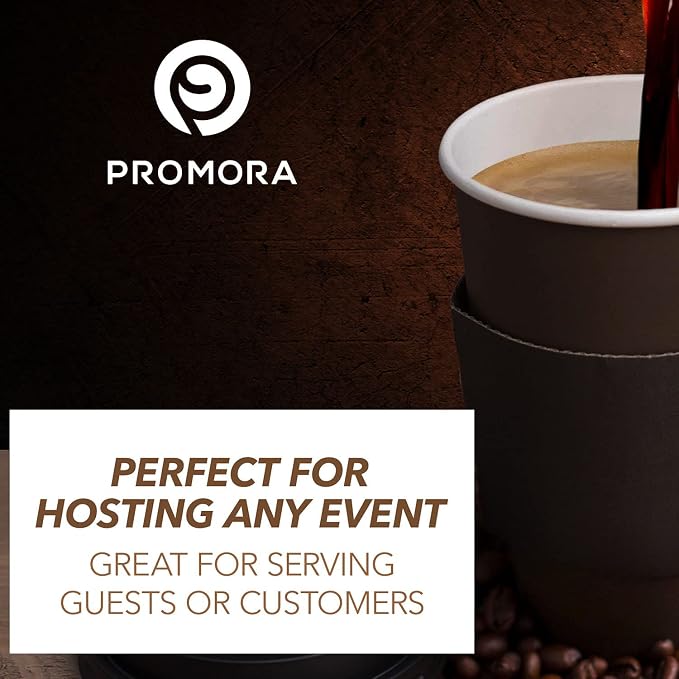 Promora 16 oz Brown Disposable Coffee Cups - Image 5