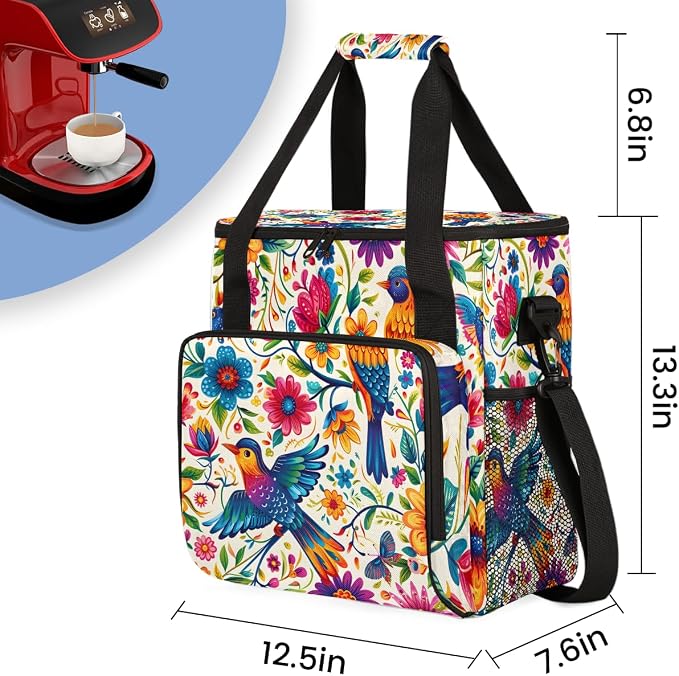 Mexican Coffee Maker Travel Bag, Portable Storage Tote Bag - Image 2
