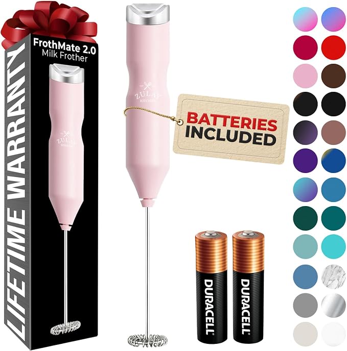 Zulay Kitchen Powerful Frother Wand AA Batteries Included, Ultra Fast Handheld by ZulayKitchen