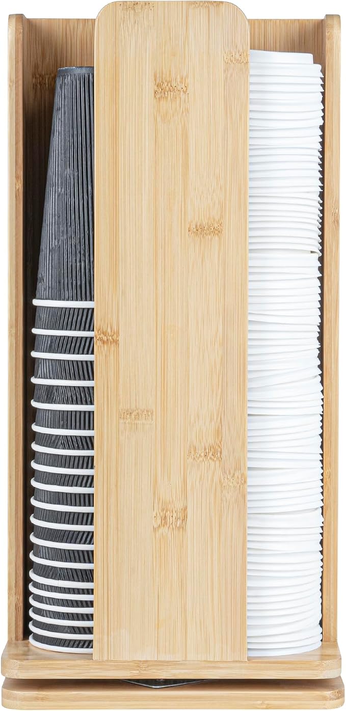 Restaurantware Restpresso 9 x 18 Inch Coffee Cup and Lid Organizer 1 Revolving - Image 13