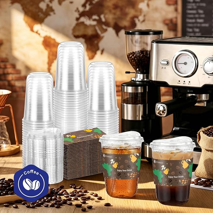 50 Pack 16 oz Clear Plastic Cups - Image 3