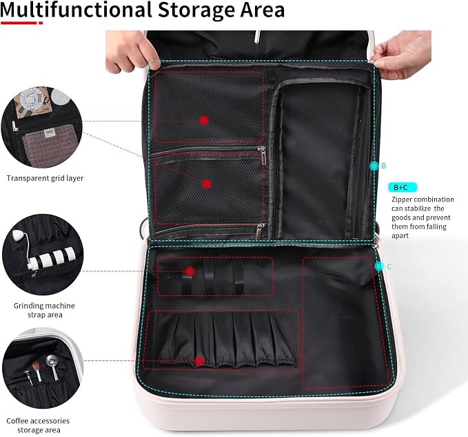 Bincoo 16 Inch Large Coffee Maker Travel Case - Image 2