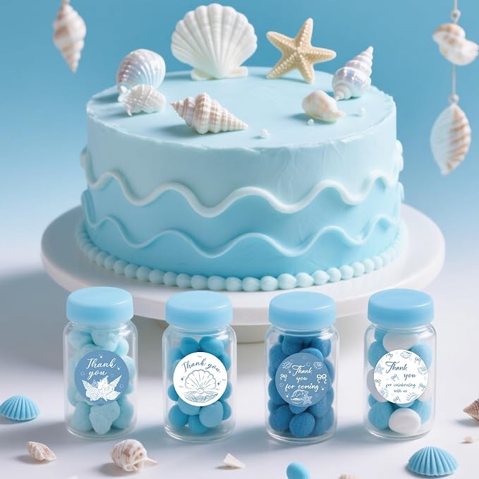 Serencatcher Blue Bow Starfish and Seashell Party Decorations - Image 3