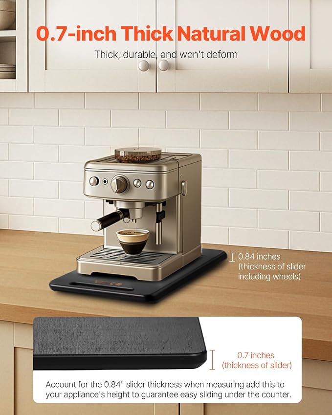 VEVOR Appliance Slider, Large 16 x 12-inch, Rolling Sliding Tray - Image 4