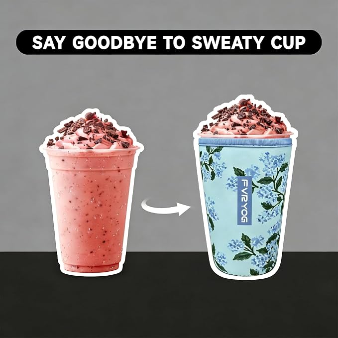 Reusable Insulated Neoprene Iced Coffee Sleeves - Image 2