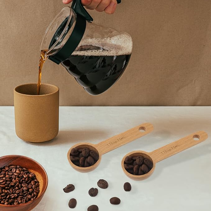 4pcs 7.5ml Wood Coffee Scoops, Coffee Spoon in Beech Wooden Measuring Spoons - Image 6