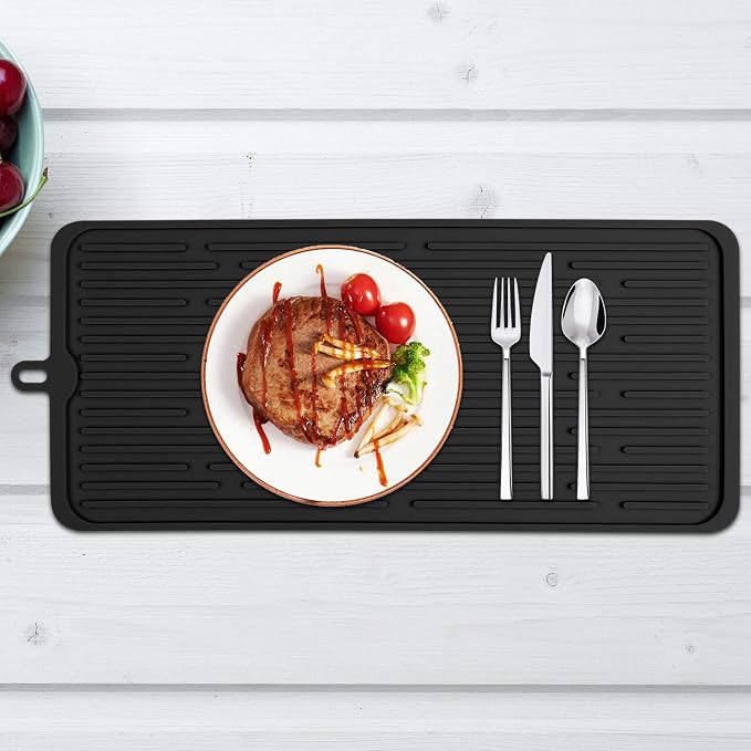 Silicone Dish Drying Mat 18”x8”, Heat Resistant Trivets - Image 7