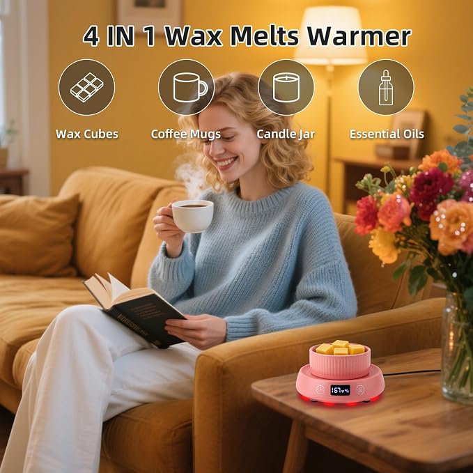 Mug Warmer for Desk with Auto Shut Off, Electric Coffee Cup Candle Wax Melter - Image 2