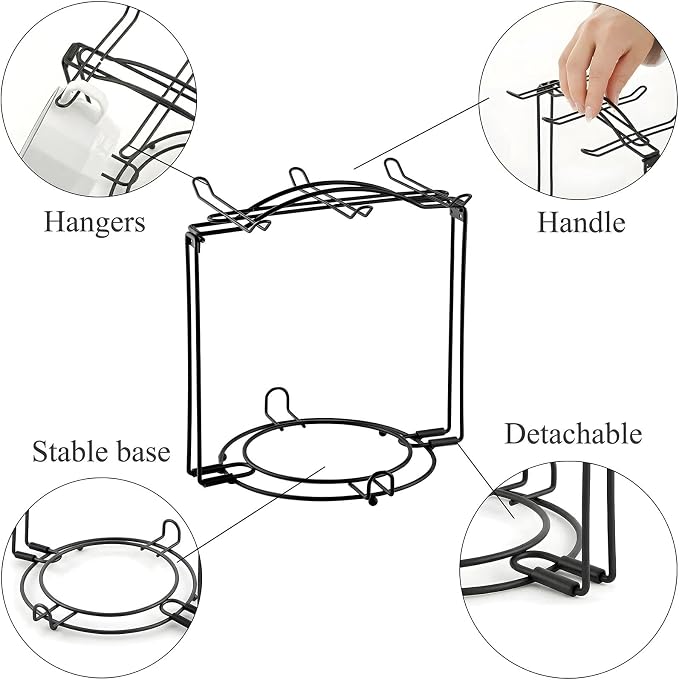YOLIFE Tea Cup Holder for Countertop, Metal Cup and Saucer Display Stand - Image 6