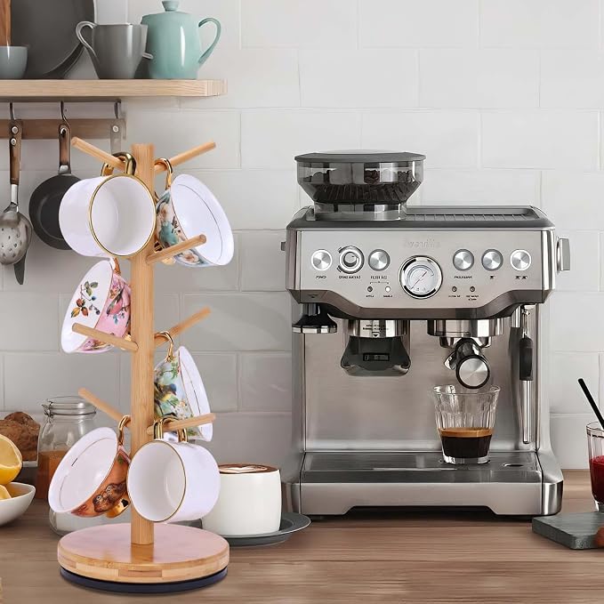 Mug Holder Tree, Upgraded 360° Rotated 8 Hooks Coffee Mug Holders - Image 6