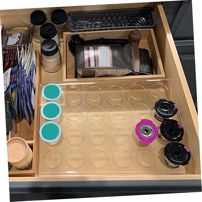 Uonlytech Acrylic Coffee Capsule Holder and Organizer 24 Slot Display Rack - Image 4