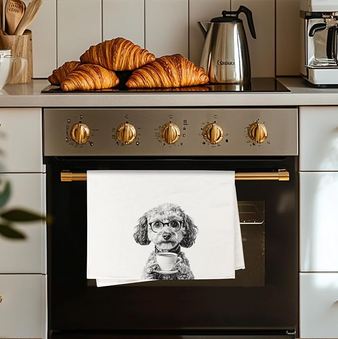 Funny Poodle Kitchen Towels, Poodle Gifts - Image 3