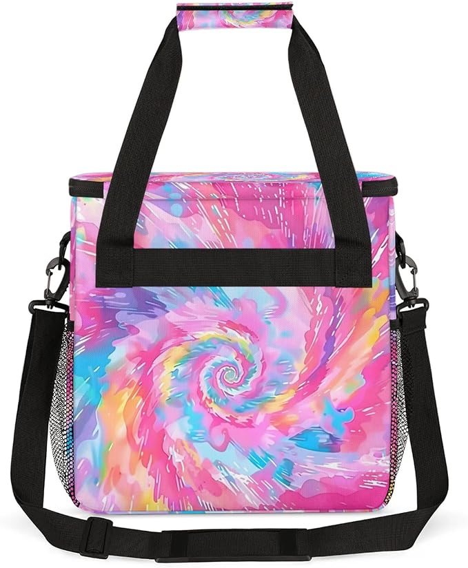 Cute Tie Dye Colorful Rainbow Coffee Maker Carring Bag, Large Insulated Storage - Image 5