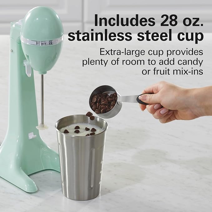 Hamilton Beach DrinkMaster Electric Drink Mixer, Retro Milkshake Maker & Milk - Image 3