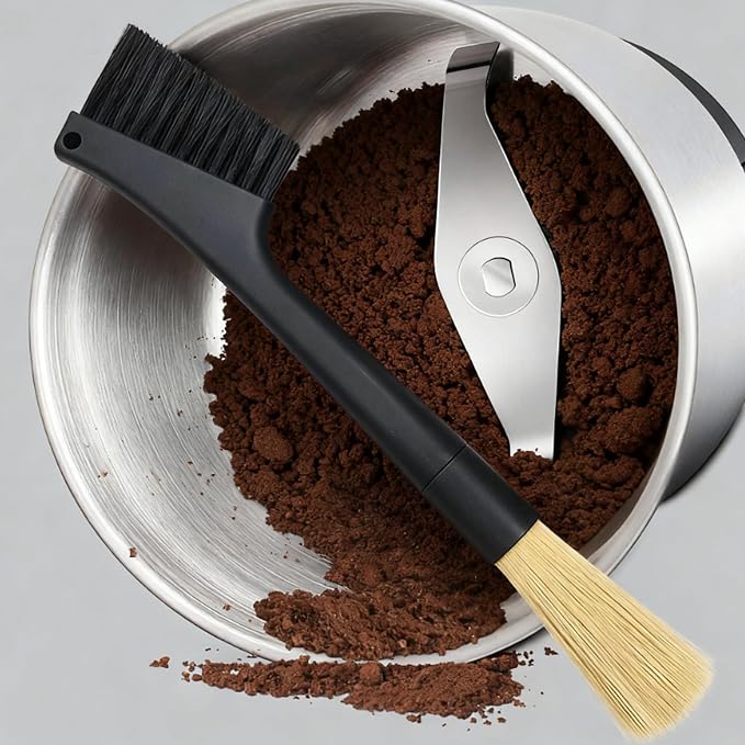 PMQEWZL Espresso Machine Cleaning Brush + Mini Dustpan Broom Set | Dual-Head - Image 6