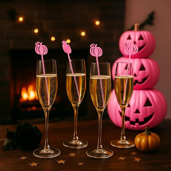 SiliFine 30 Pcs Halloween Swizzle Sticks Plastic Coffee and Cocktail Stirrers - Image 6