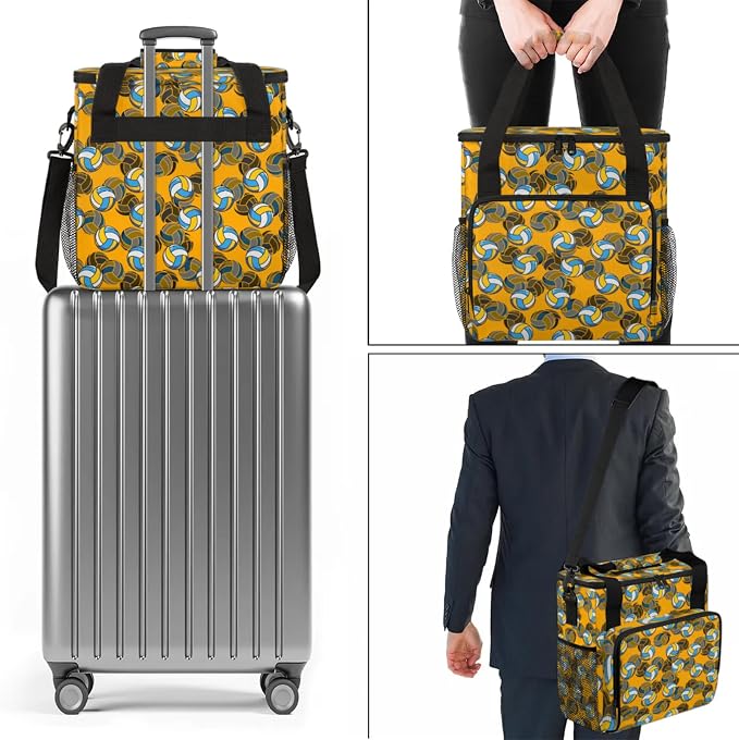 Volleyball Coffee Maker Travel Bag, Volleyball Large Carrying Storage Case - Image 7