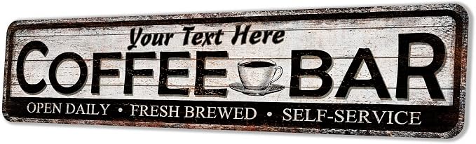 Custom Personalized Name Cafe Bar Sign by ChicoCreekSigns