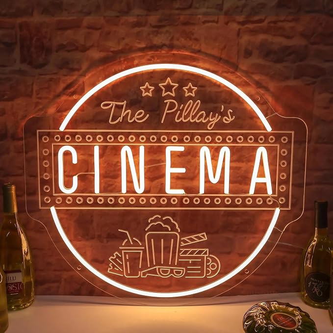 Custom Cinema Neon Sign Personalized Home Theater Name Neon Light Customized - Image 5